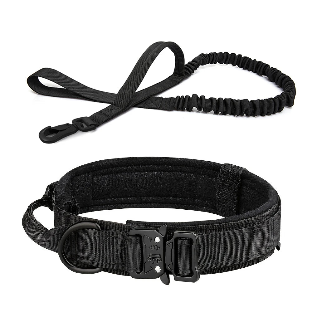 This military - style dog collar combines strength and comfort for your loyal companion. Crafted from premium, wear - resistant nylon with a secure metal buckle, it ensures stability during walks, training, or outdoor adventures - Luxempirez