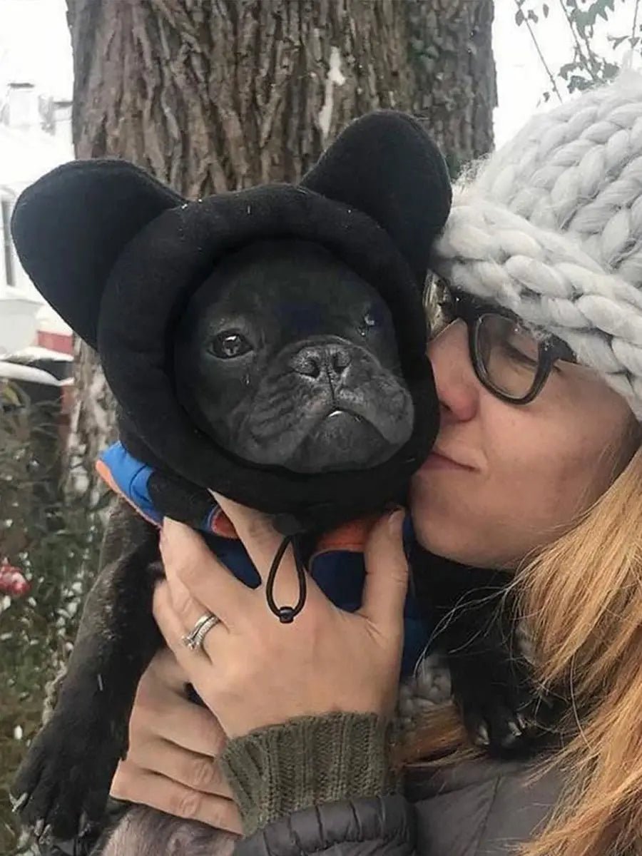 Add adorable warmth to your dog's winter look with the Cute Fleece Bat Hat for Bulldogs and Frenchies. This adjustable soft hat combines fun bat design with cozy fleece for stylish cold - weather protection. - Luxempirez