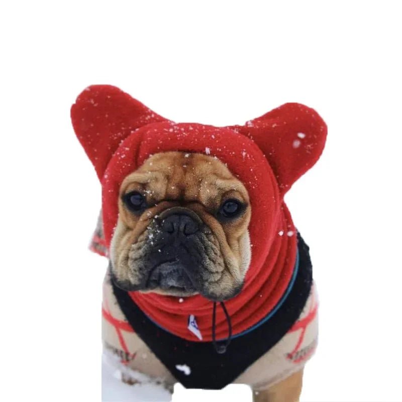 Add adorable warmth to your dog's winter look with the Cute Fleece Bat Hat for Bulldogs and Frenchies. This adjustable soft hat combines fun bat design with cozy fleece for stylish cold - weather protection. - Luxempirez