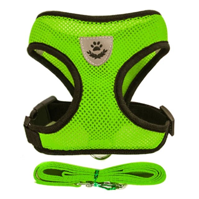 Adjustable Mesh Cat Harness – Soft Breathable Vest with Leash for Small & Medium Pets - Luxempirez