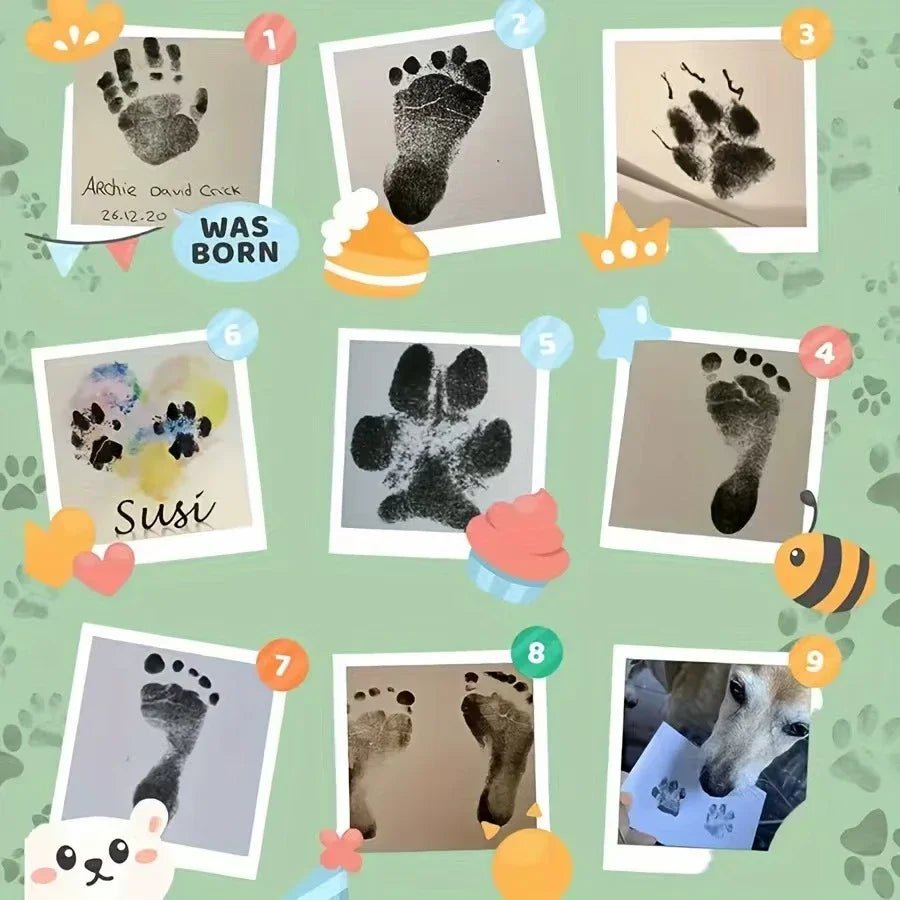 Baby Handprint & Paw Print Inkless Pad – Safe No‑Touch Keepsake for Newborns, Cats & Dogs - Luxempirez