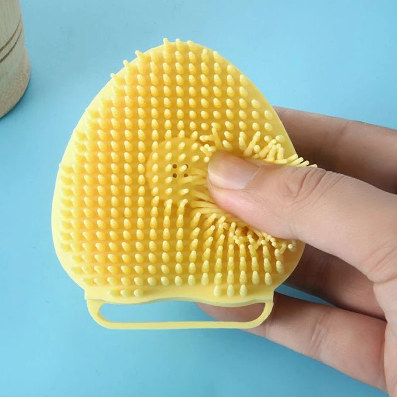 Bathroom Puppy Big Dog Cat Bath Massage Gloves Brush is a soft silicone grooming tool that makes bath time easier, safer and more relaxing for both dogs and cats. - Luxempirez