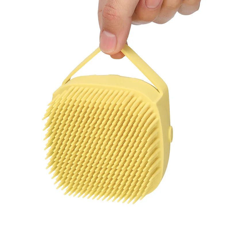 Bathroom Puppy Big Dog Cat Bath Massage Gloves Brush is a soft silicone grooming tool that makes bath time easier, safer and more relaxing for both dogs and cats. - Luxempirez