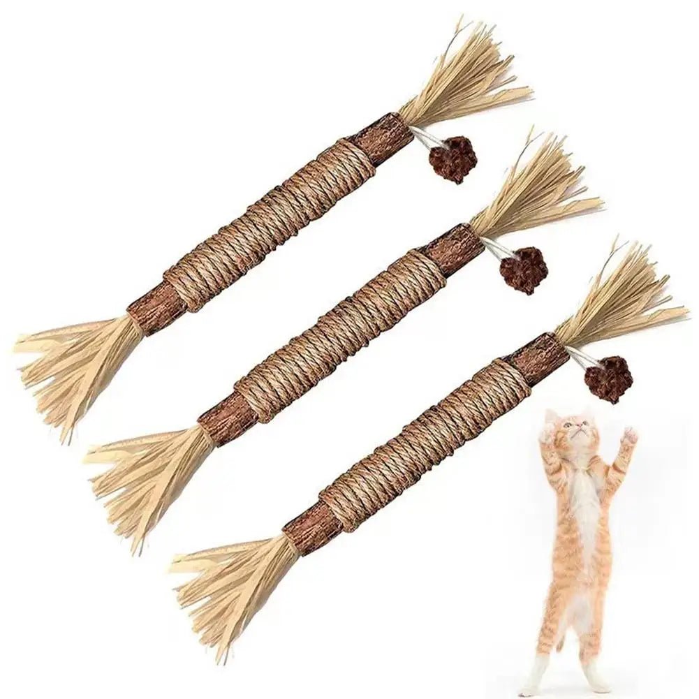 Cat chew stick with natural catnip perfect for play and dental care. This tasty chew helps clean teeth and freshen breath while your cat bites and chews. Made with safe, natural ingredients and premium catnip to keep your cat relaxed and entertained. - Luxempirez