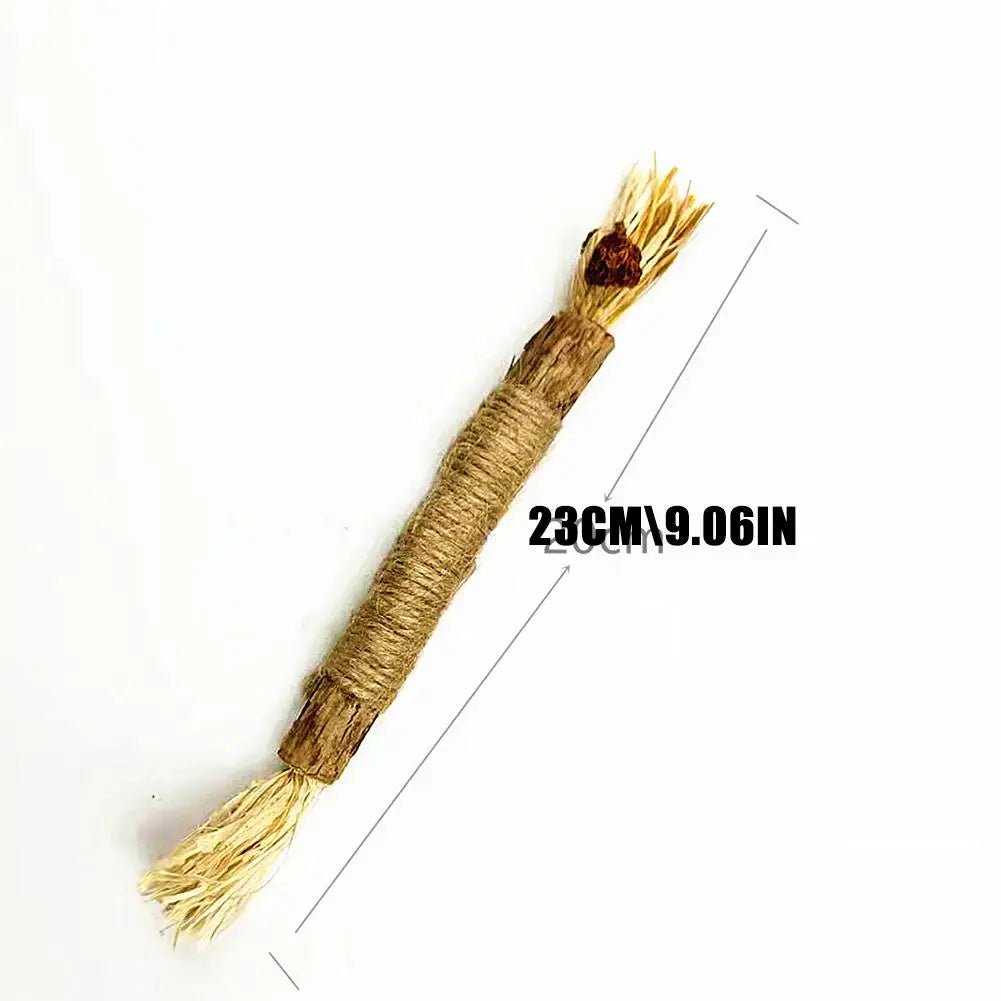 Cat chew stick with natural catnip perfect for play and dental care. This tasty chew helps clean teeth and freshen breath while your cat bites and chews. Made with safe, natural ingredients and premium catnip to keep your cat relaxed and entertained. - Luxempirez