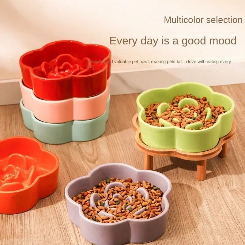 Colorful flower - shaped slow feeder bowls that turn every meal into a fun, healthy eating ritual for dogs and cats. - Luxempirez