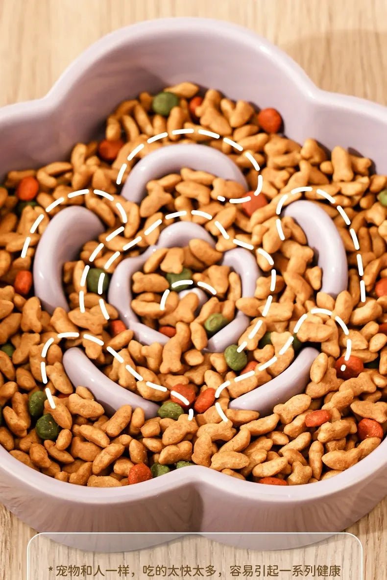 Colorful flower - shaped slow feeder bowls that turn every meal into a fun, healthy eating ritual for dogs and cats. - Luxempirez