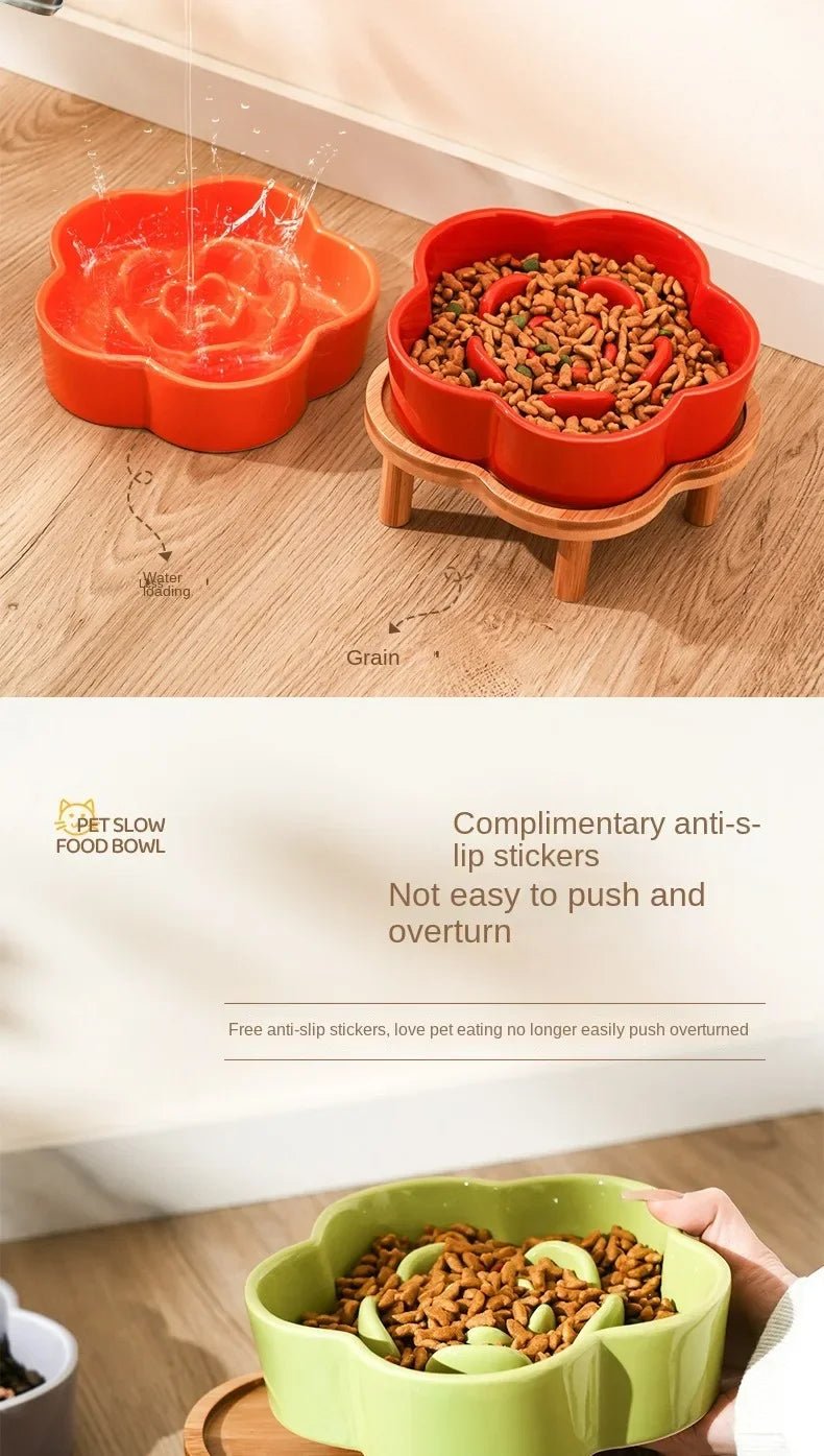 Colorful flower - shaped slow feeder bowls that turn every meal into a fun, healthy eating ritual for dogs and cats. - Luxempirez