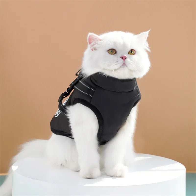 Cozy winter cotton vests keep your dog or cat warm, comfortable, and protected during cold - weather walks and outdoor play.These thick padded coats are designed to insulate the chest and back, helping small and medium pets maintain body heat. - Luxempirez