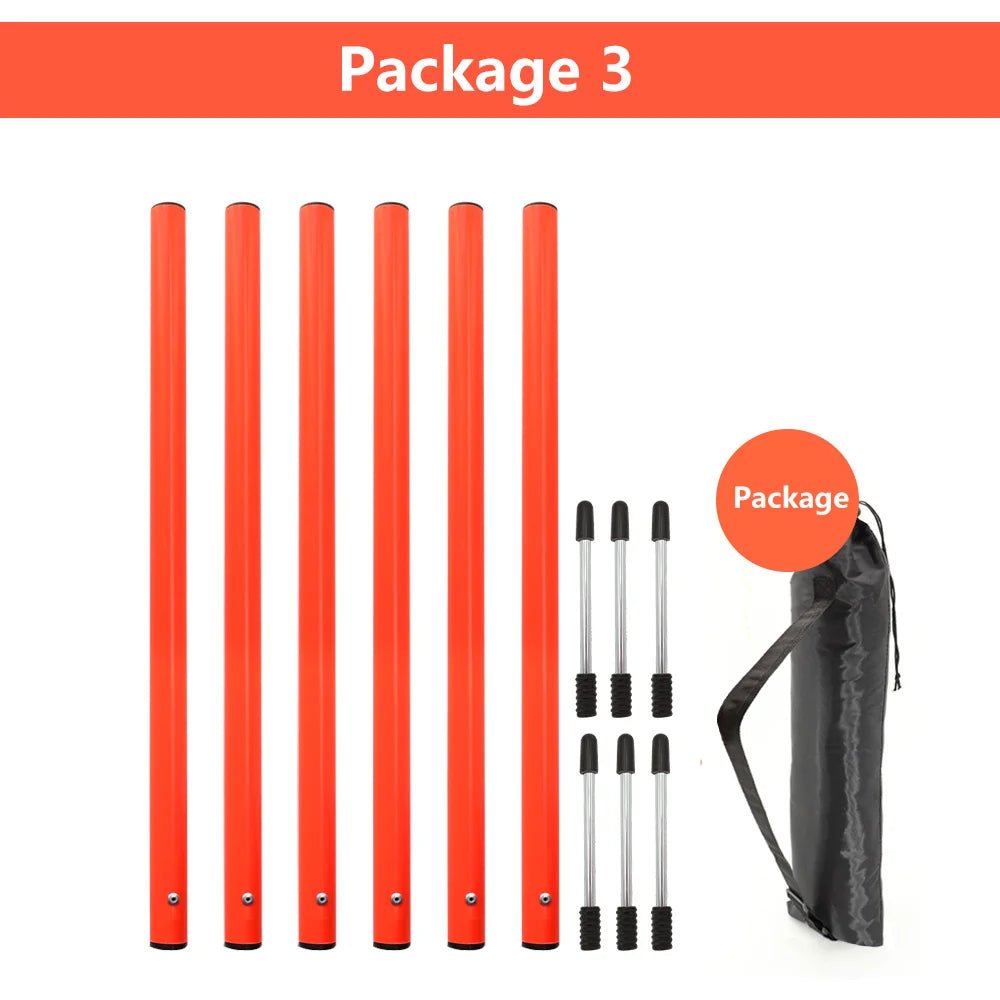 Ensemble d'entraînement d'agilité pour chien parfait pour des exercices amusants dans le jardin et un entraînement d'obéissance sérieux avec votre chien. Ce kit portable est facile à installer, à régler et à ranger après chaque séance. - Luxempirez