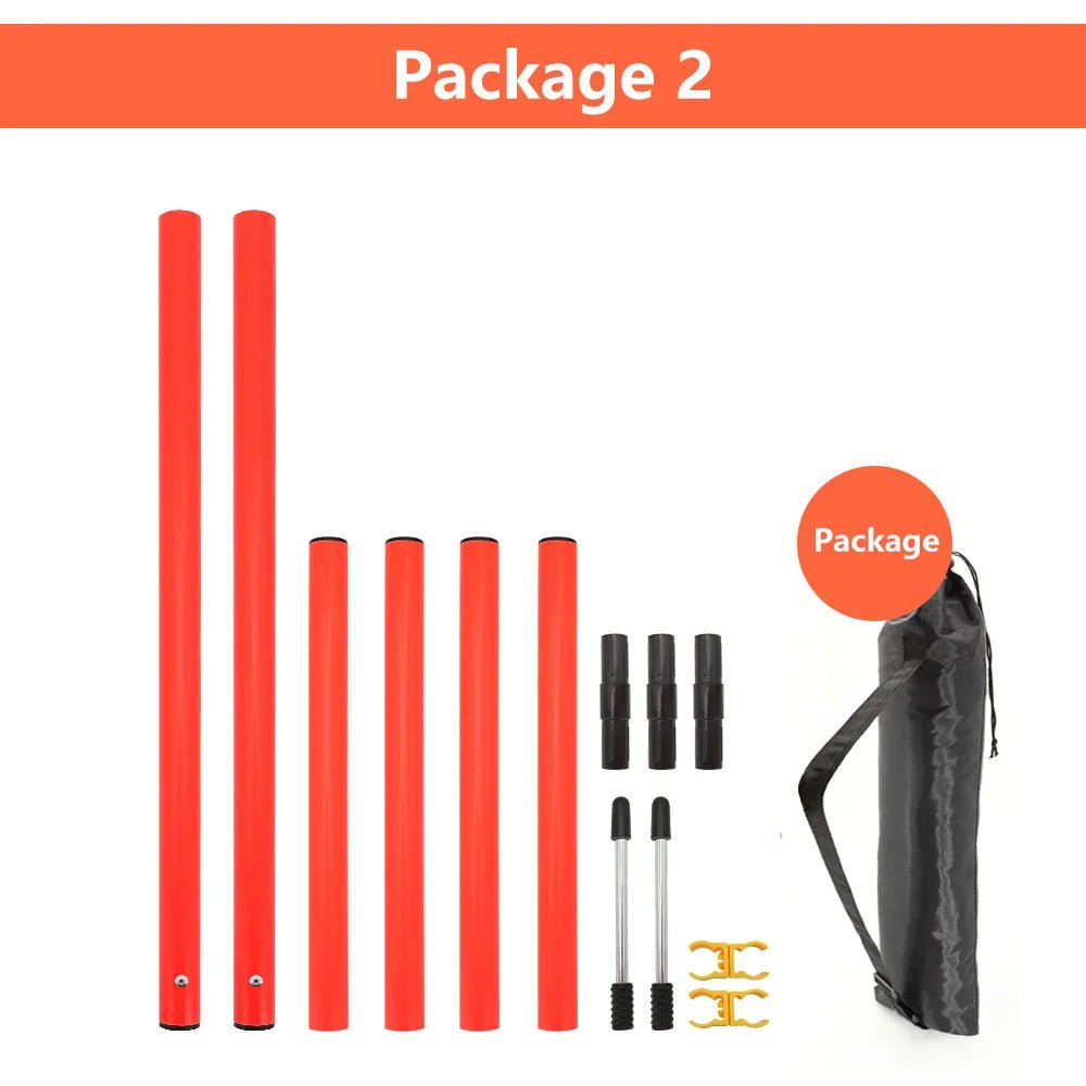 Ensemble d'entraînement d'agilité pour chien parfait pour des exercices amusants dans le jardin et un entraînement d'obéissance sérieux avec votre chien. Ce kit portable est facile à installer, à régler et à ranger après chaque séance. - Luxempirez