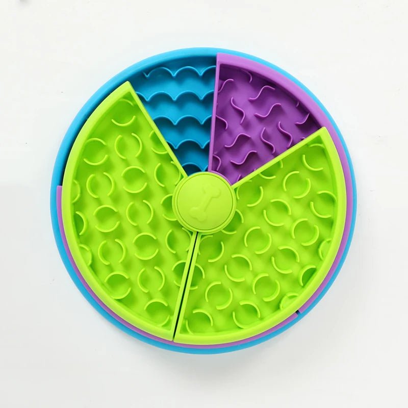 Dog Puzzle Slow Feeder Bowl mangeoire d'enrichissement interactive avec des couches rotatives qui transforme l'heure des repas en un jeu cérébral amusant tout en ralentissant l'alimentation et en réduisant l'anxiété. - Luxempirez