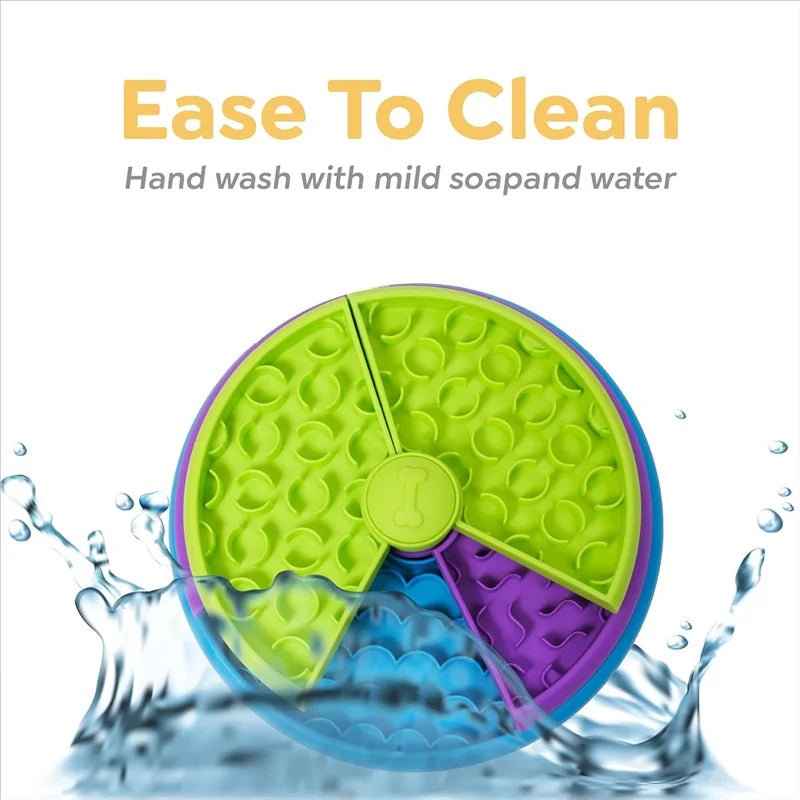 Dog Puzzle Slow Feeder Bowl mangeoire d'enrichissement interactive avec des couches rotatives qui transforme l'heure des repas en un jeu cérébral amusant tout en ralentissant l'alimentation et en réduisant l'anxiété. - Luxempirez