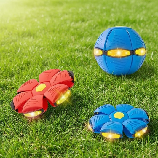 Dog Toys Bouncing Ball Throw Disc Ball with LED Light – the fun 2‑in‑1 toy that pops from a flat disc into a bouncing ball in seconds. - Luxempirez