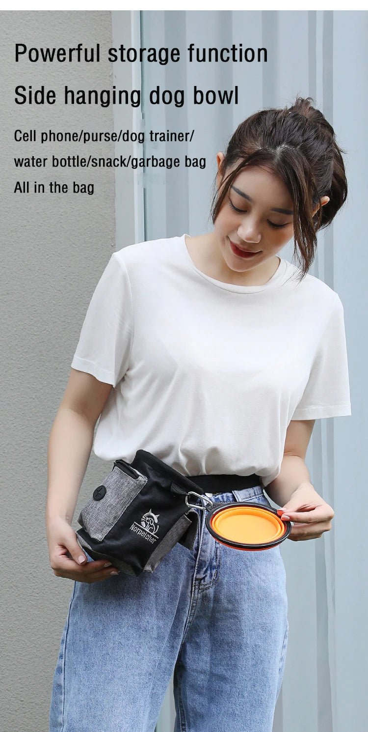 Pochette à friandises/sac banane pour dressage de chiens, idéale pour les propriétaires de chiens et les dresseurs professionnels qui souhaitent un accès rapide et mains libres aux récompenses lors de promenades, de séances de sport ou d'obéissance. - Luxempirez