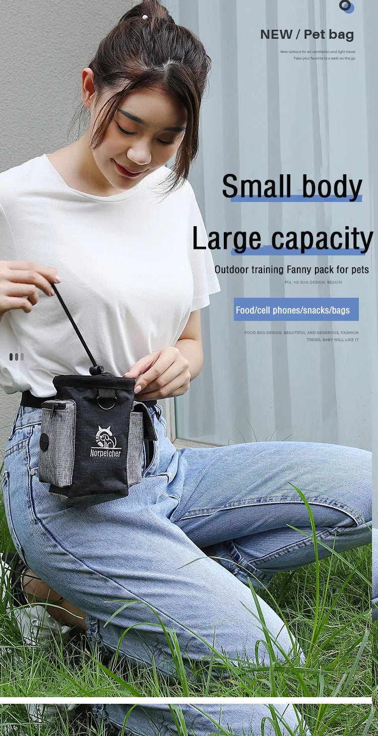 Pochette à friandises/sac banane pour dressage de chiens, idéale pour les propriétaires de chiens et les dresseurs professionnels qui souhaitent un accès rapide et mains libres aux récompenses lors de promenades, de séances de sport ou d'obéissance. - Luxempirez