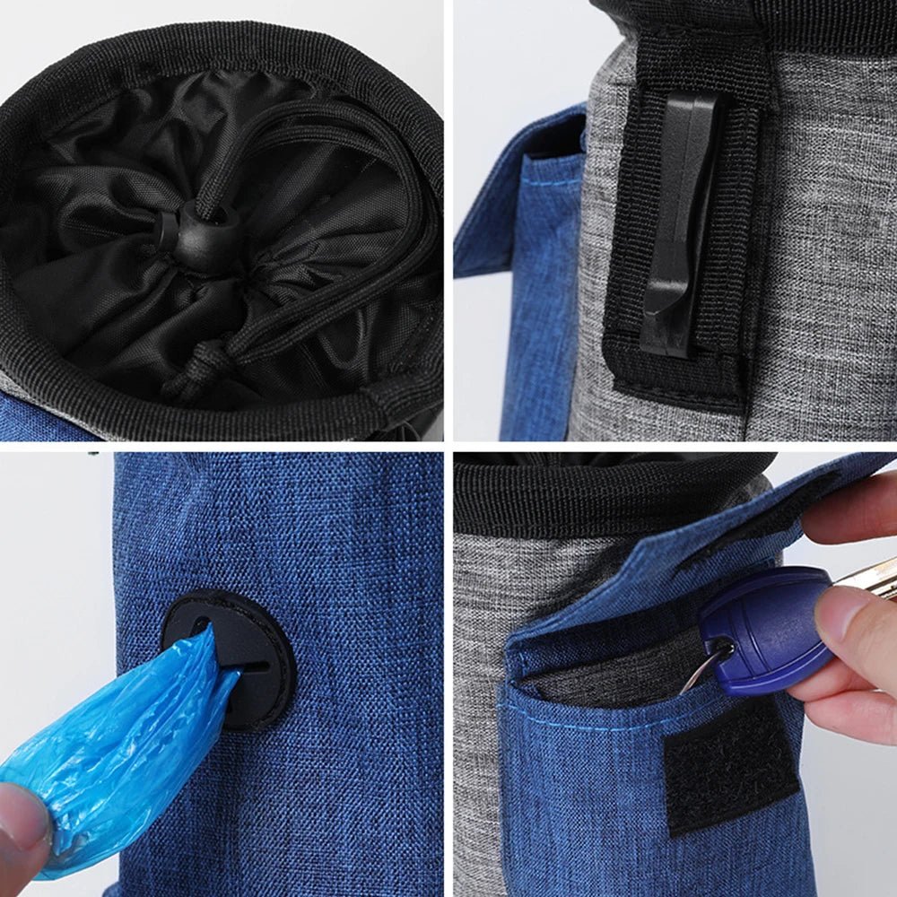 Pochette à friandises/sac banane pour dressage de chiens, idéale pour les propriétaires de chiens et les dresseurs professionnels qui souhaitent un accès rapide et mains libres aux récompenses lors de promenades, de séances de sport ou d'obéissance. - Luxempirez