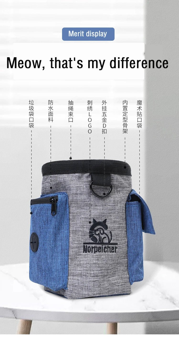 Pochette à friandises/sac banane pour dressage de chiens, idéale pour les propriétaires de chiens et les dresseurs professionnels qui souhaitent un accès rapide et mains libres aux récompenses lors de promenades, de séances de sport ou d'obéissance. - Luxempirez