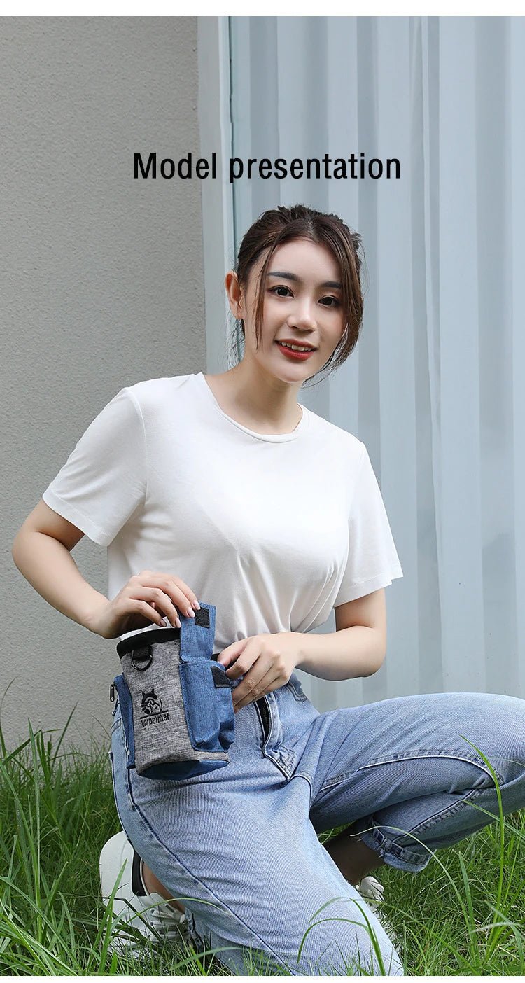 Pochette à friandises/sac banane pour dressage de chiens, idéale pour les propriétaires de chiens et les dresseurs professionnels qui souhaitent un accès rapide et mains libres aux récompenses lors de promenades, de séances de sport ou d'obéissance. - Luxempirez