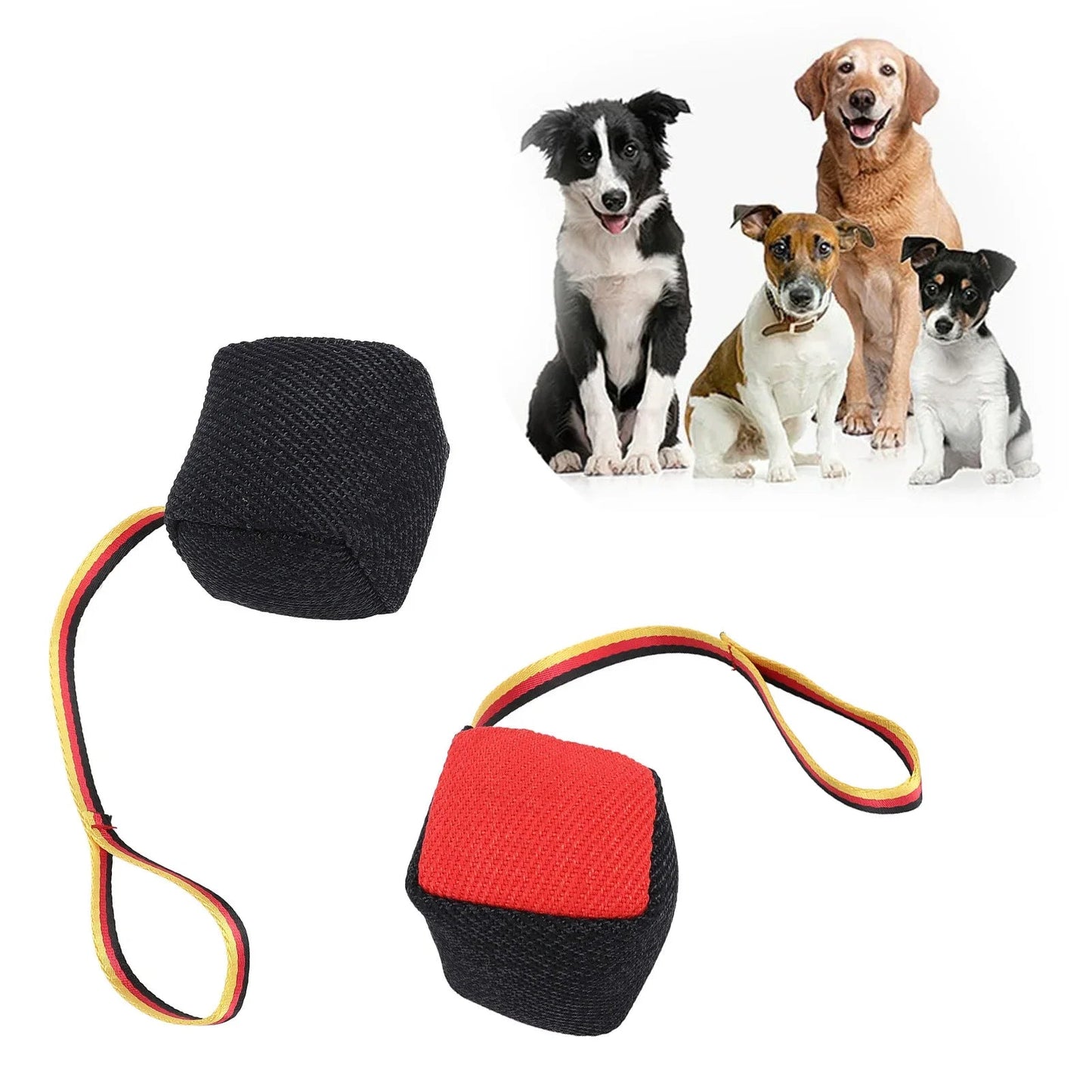 Cube jouet à mordre durable avec corde conçu pour mâcher, tirer et faire de l'exercice quotidien, idéal pour les chiens qui aiment tirer, poursuivre et ronger. - Luxempirez