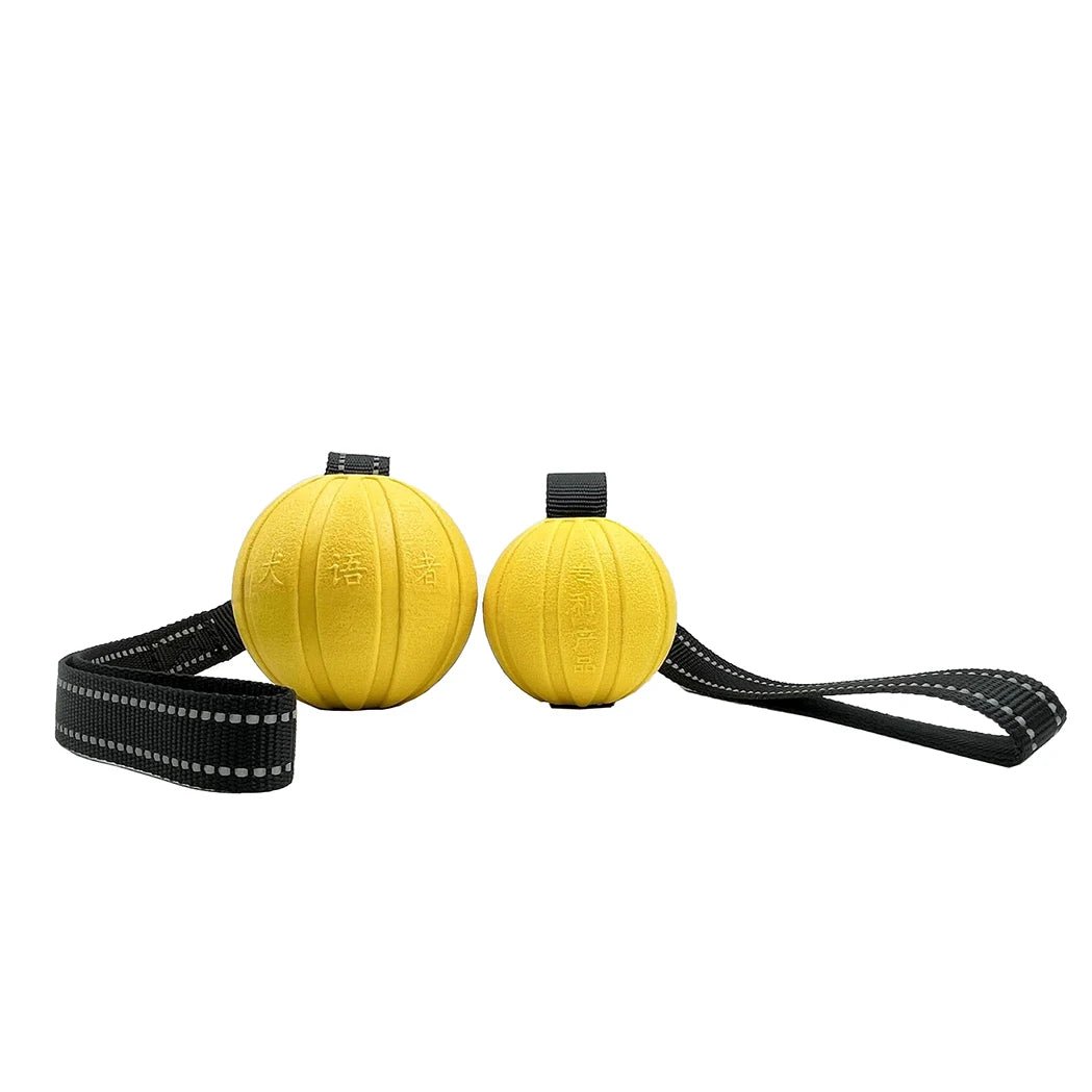 Balle en mousse EVA durable sur corde conçue pour les jeux interactifs de traction et de récupération, idéale pour entraîner et exercer les chiens de petite, moyenne et grande taille. - Luxempirez
