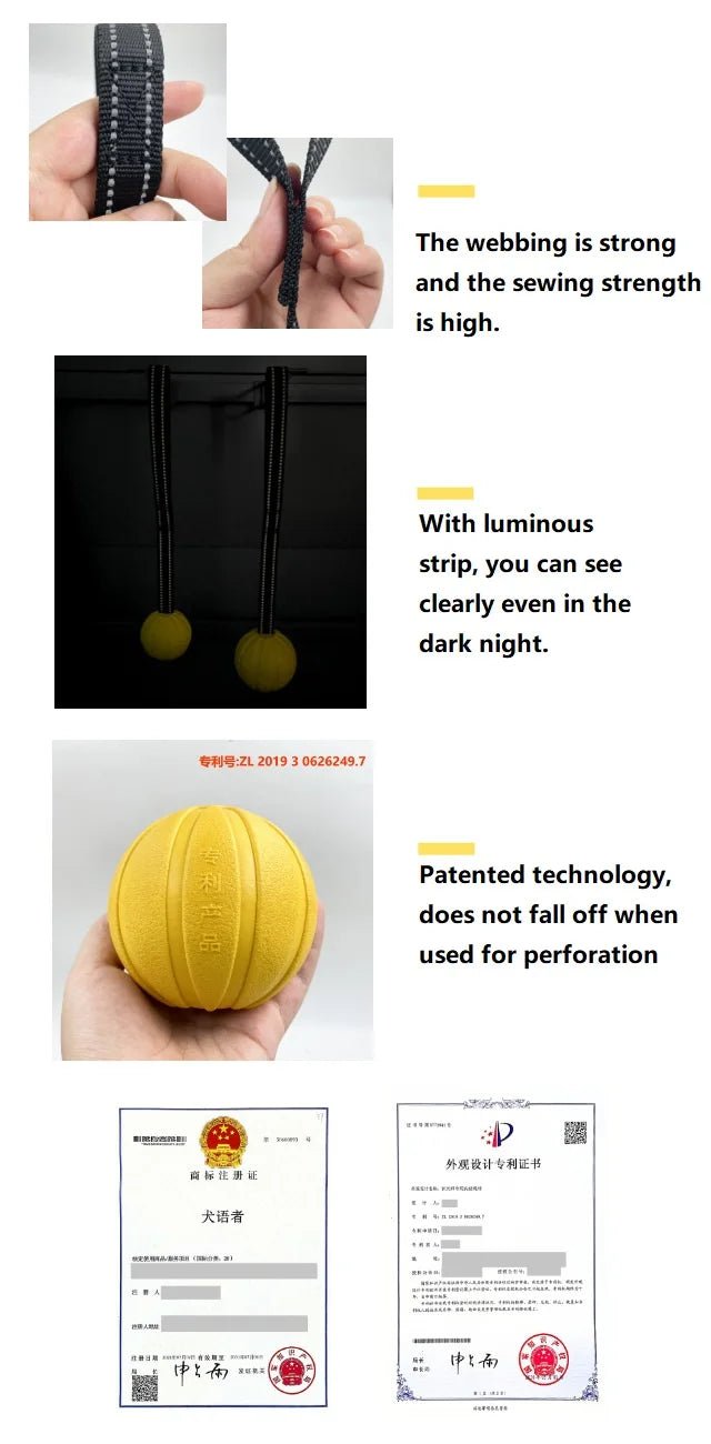 Balle en mousse EVA durable sur corde conçue pour les jeux interactifs de traction et de récupération, idéale pour entraîner et exercer les chiens de petite, moyenne et grande taille. - Luxempirez