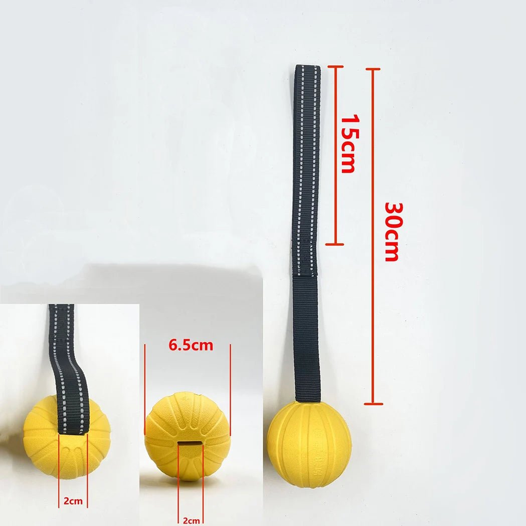 Balle en mousse EVA durable sur corde conçue pour les jeux interactifs de traction et de récupération, idéale pour entraîner et exercer les chiens de petite, moyenne et grande taille. - Luxempirez