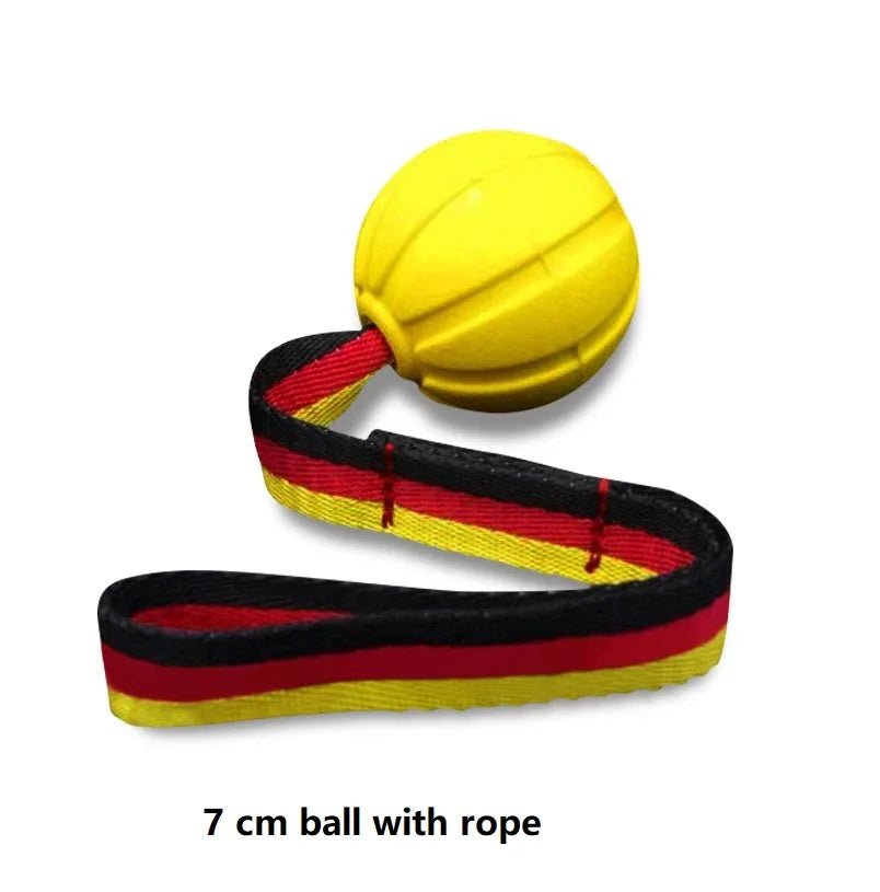 Balle en mousse EVA durable sur corde conçue pour les jeux interactifs de traction et de récupération, idéale pour entraîner et exercer les chiens de petite, moyenne et grande taille. - Luxempirez