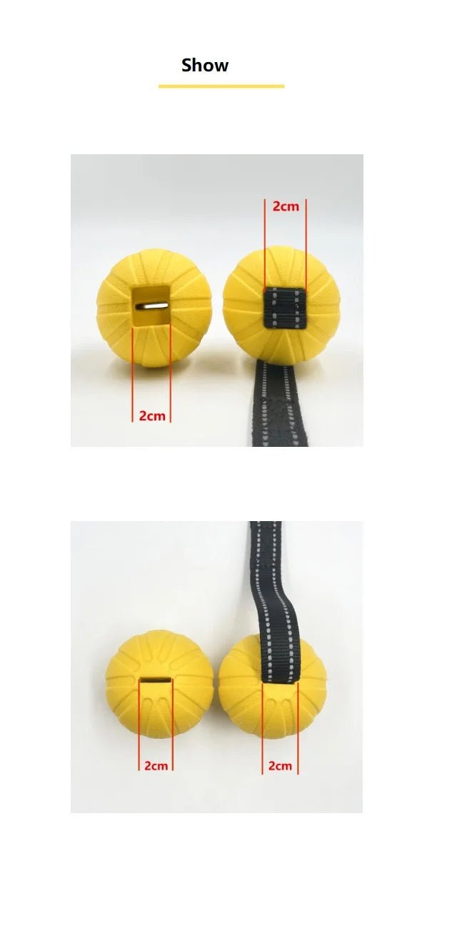 Balle en mousse EVA durable sur corde conçue pour les jeux interactifs de traction et de récupération, idéale pour entraîner et exercer les chiens de petite, moyenne et grande taille. - Luxempirez