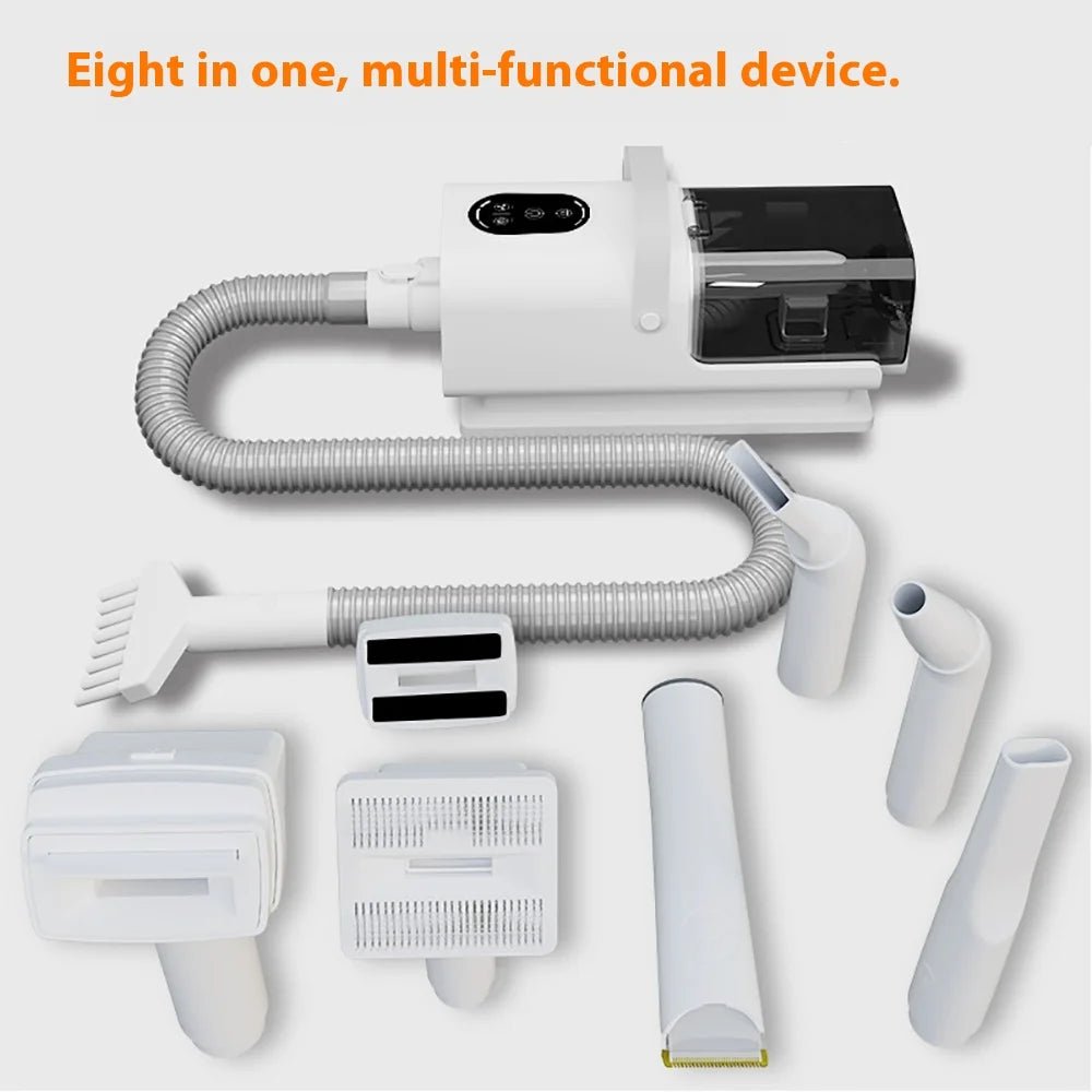 Efficient 8‑in‑1 grooming kit with vacuum and dryer that removes loose hair while keeping your home clean and your pet calm. - Luxempirez