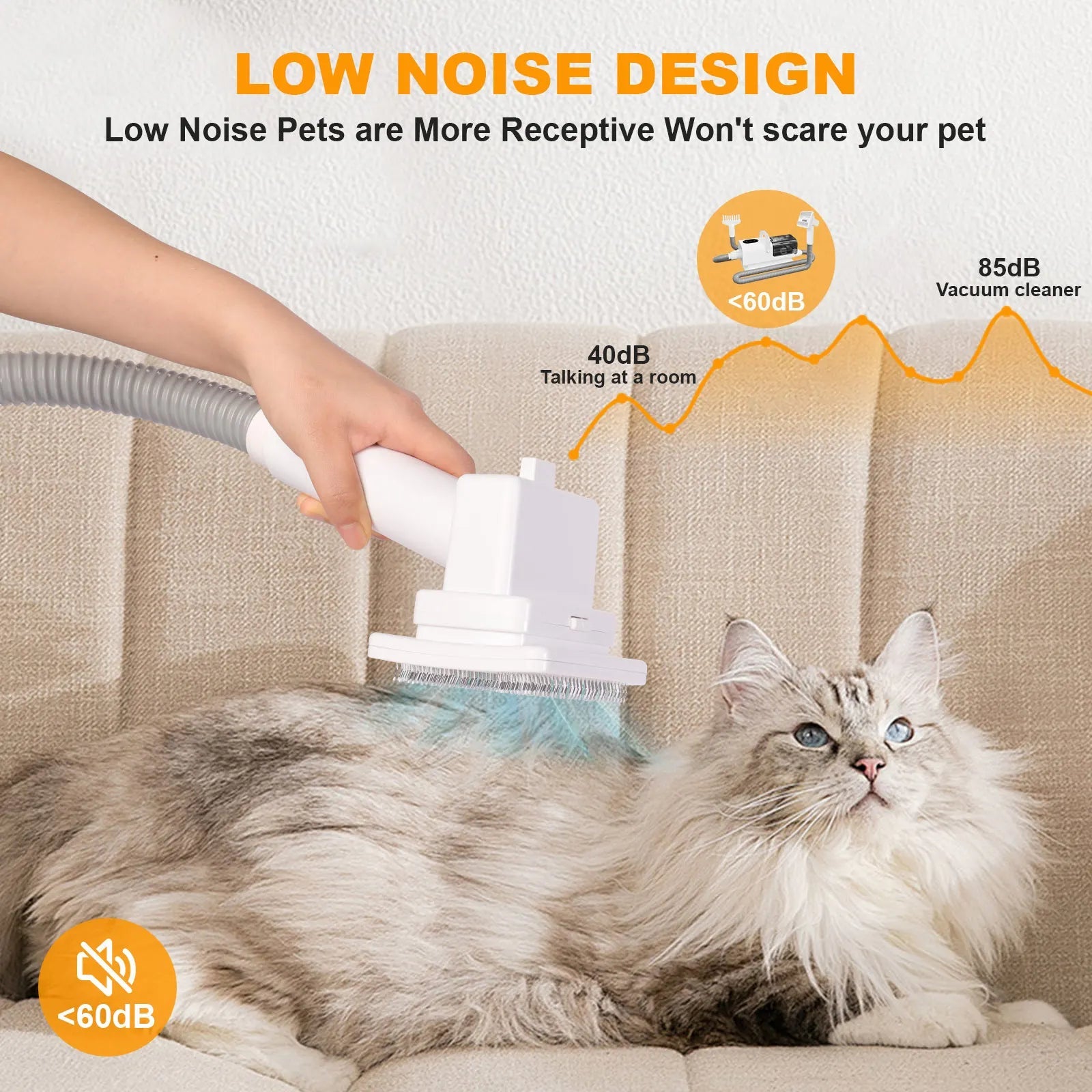 Efficient 8‑in‑1 grooming kit with vacuum and dryer that removes loose hair while keeping your home clean and your pet calm. - Luxempirez