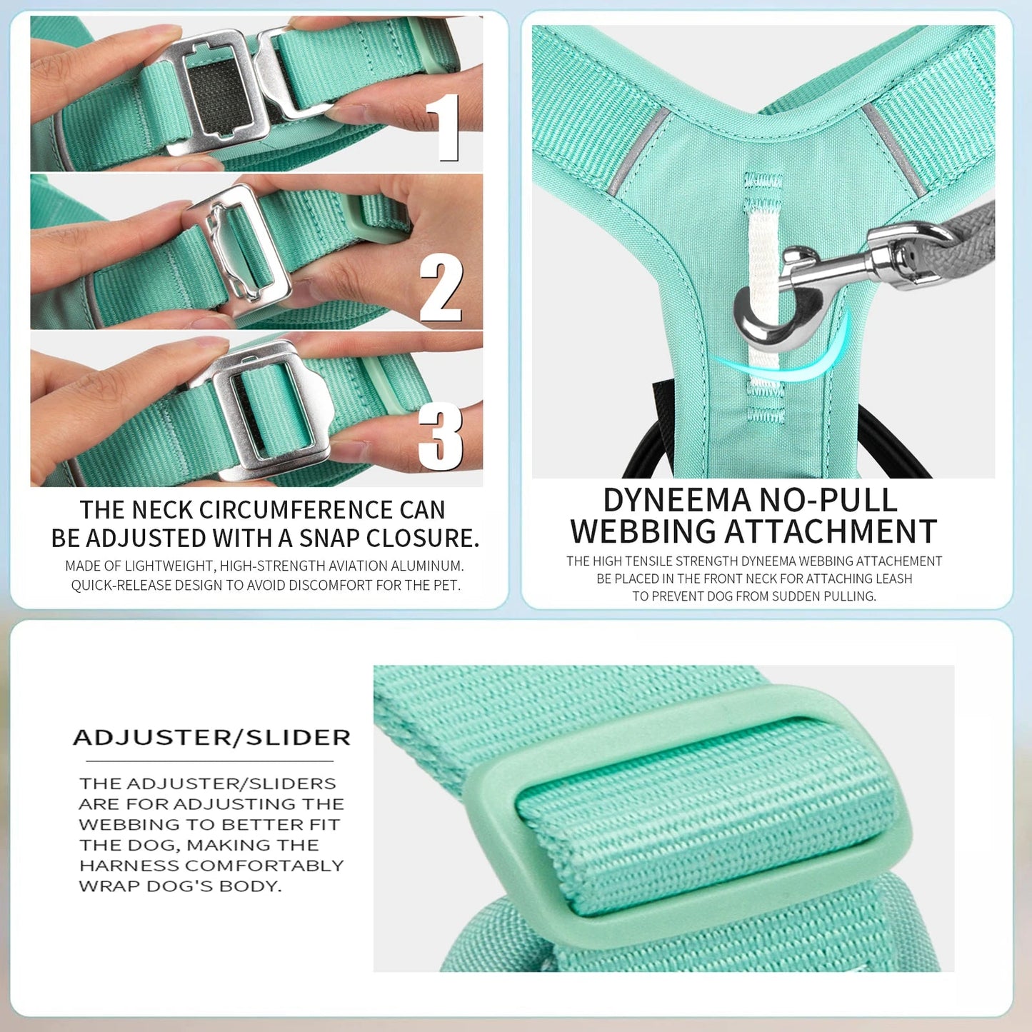 Effortlessly chic and feather - light, this harness brings everyday luxury to active dogs who need both style and control. - Luxempirez