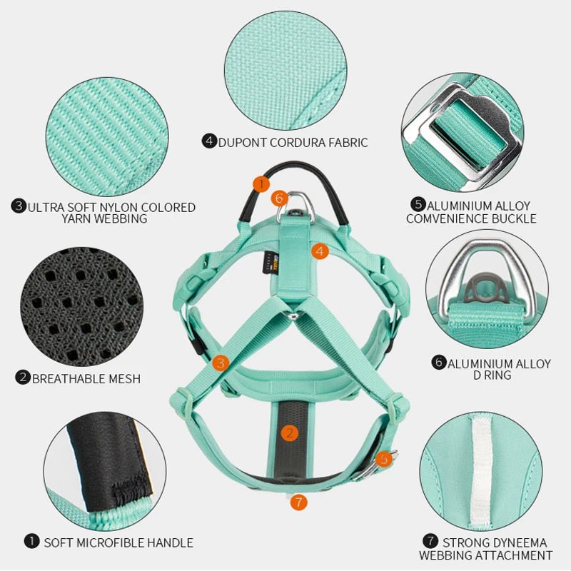 Effortlessly chic and feather - light, this harness brings everyday luxury to active dogs who need both style and control. - Luxempirez