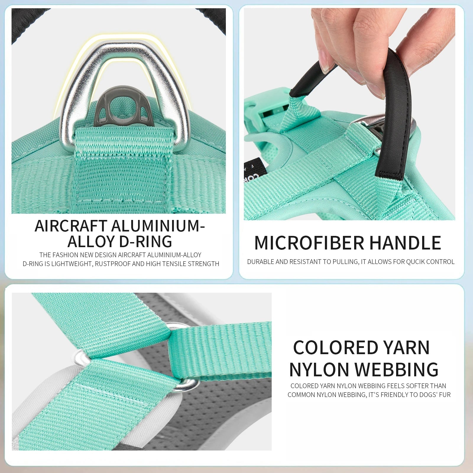 Effortlessly chic and feather - light, this harness brings everyday luxury to active dogs who need both style and control. - Luxempirez