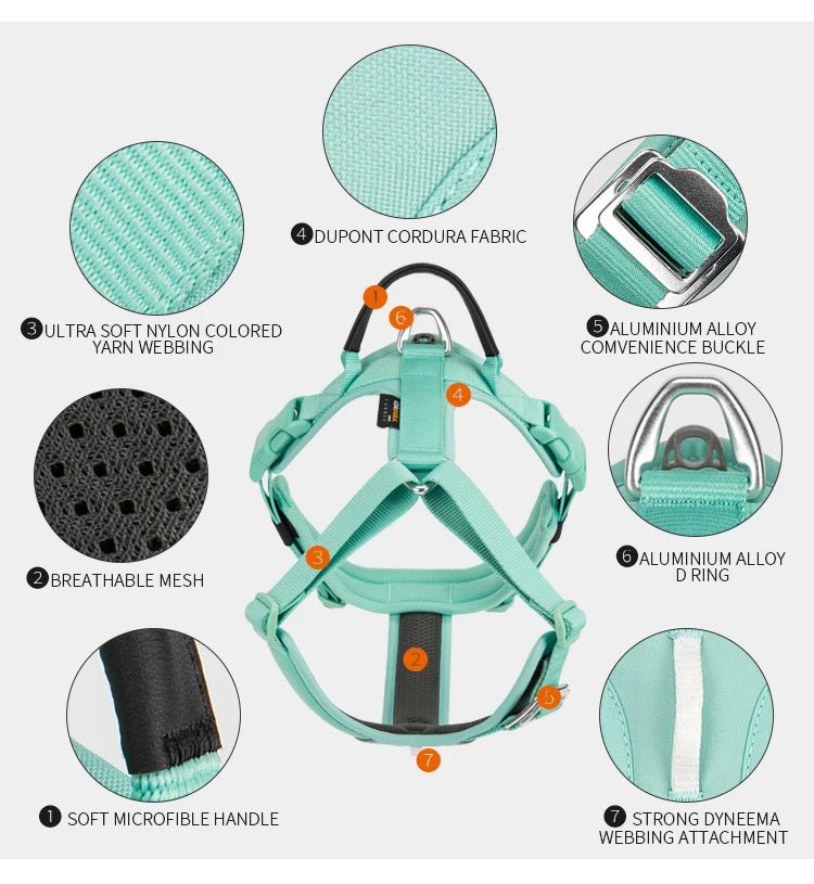 Effortlessly chic and feather - light, this harness brings everyday luxury to active dogs who need both style and control. - Luxempirez