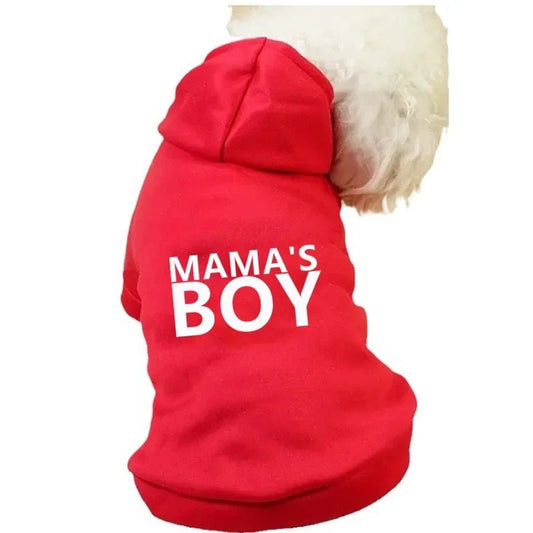 Elevate your beloved pet's style with our exclusive "Mama's Boy" Luxe Jacket — a perfect blend of comfort and chic sophistication. Crafted from premium, soft fabric, this hoodie offers warmth and a snug fit - Luxempirez