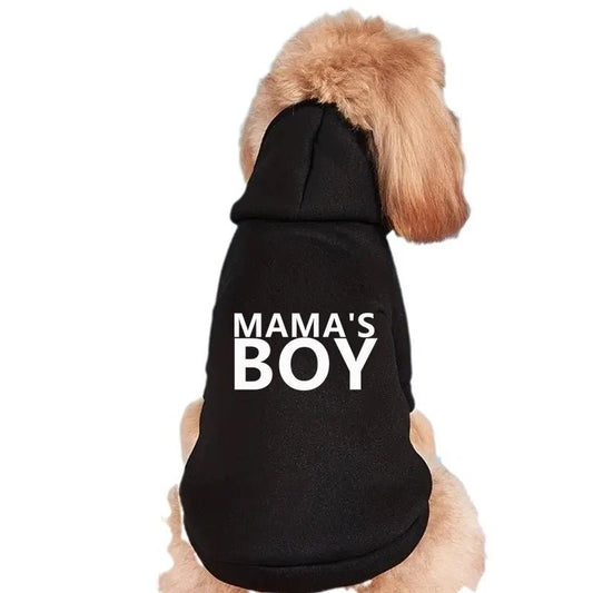 Elevate your beloved pet's style with our exclusive "Mama's Boy" Luxe Jacket — a perfect blend of comfort and chic sophistication. Crafted from premium, soft fabric, this hoodie offers warmth and a snug fit - Luxempirez