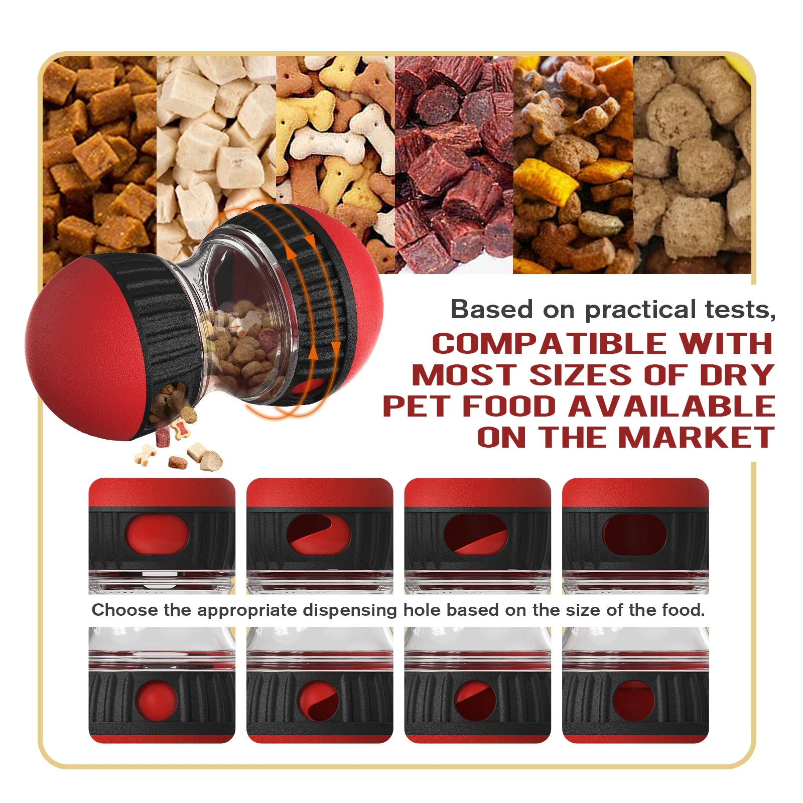 Elevate your dog's playtime with this luxury interactive treat dispenser. Its vibrant, premium finish and innovative design provide both mental stimulation and endless fun encouraging your pet to solve, roll, and enjoy tasty rewards. - Luxempirez