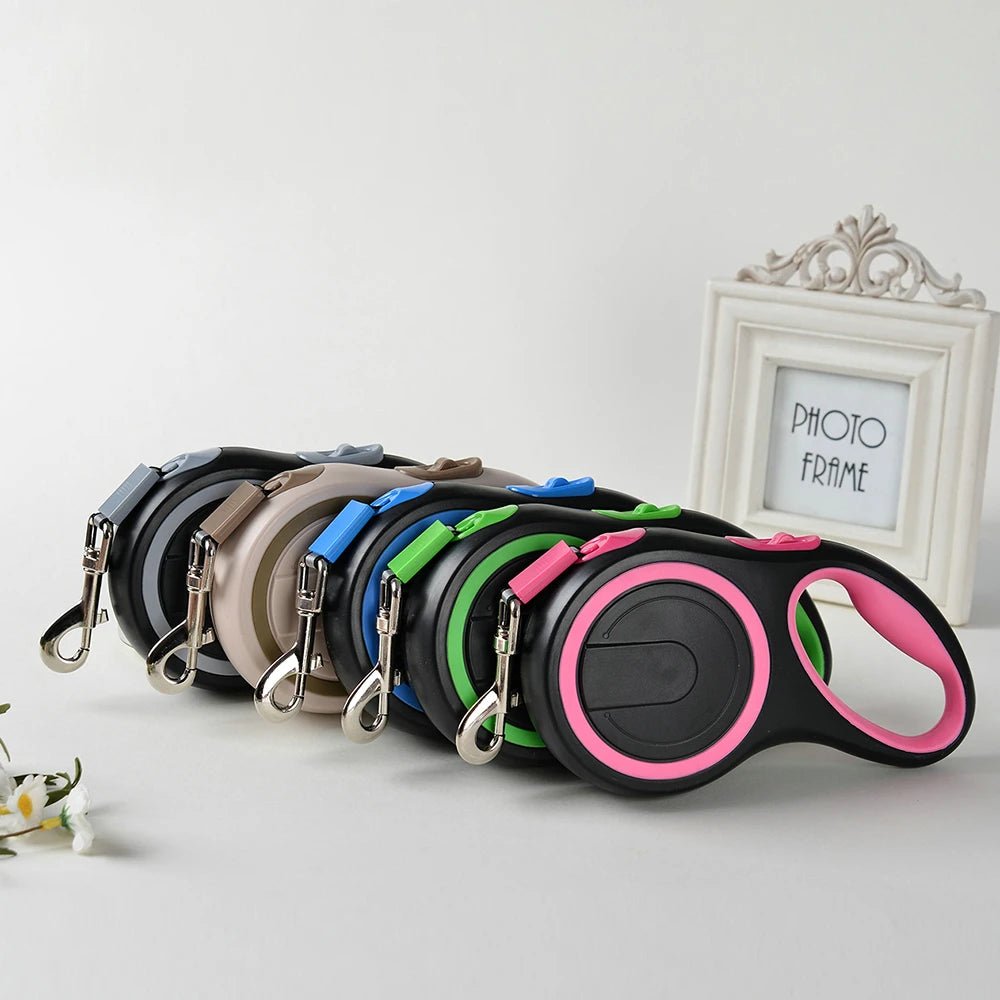 Elevate your dog's style with a luxury retractable leash, now available in a vibrant selection of modern colors at Luxempirez where elegance meets functionality for discerning pet owners. - Luxempirez