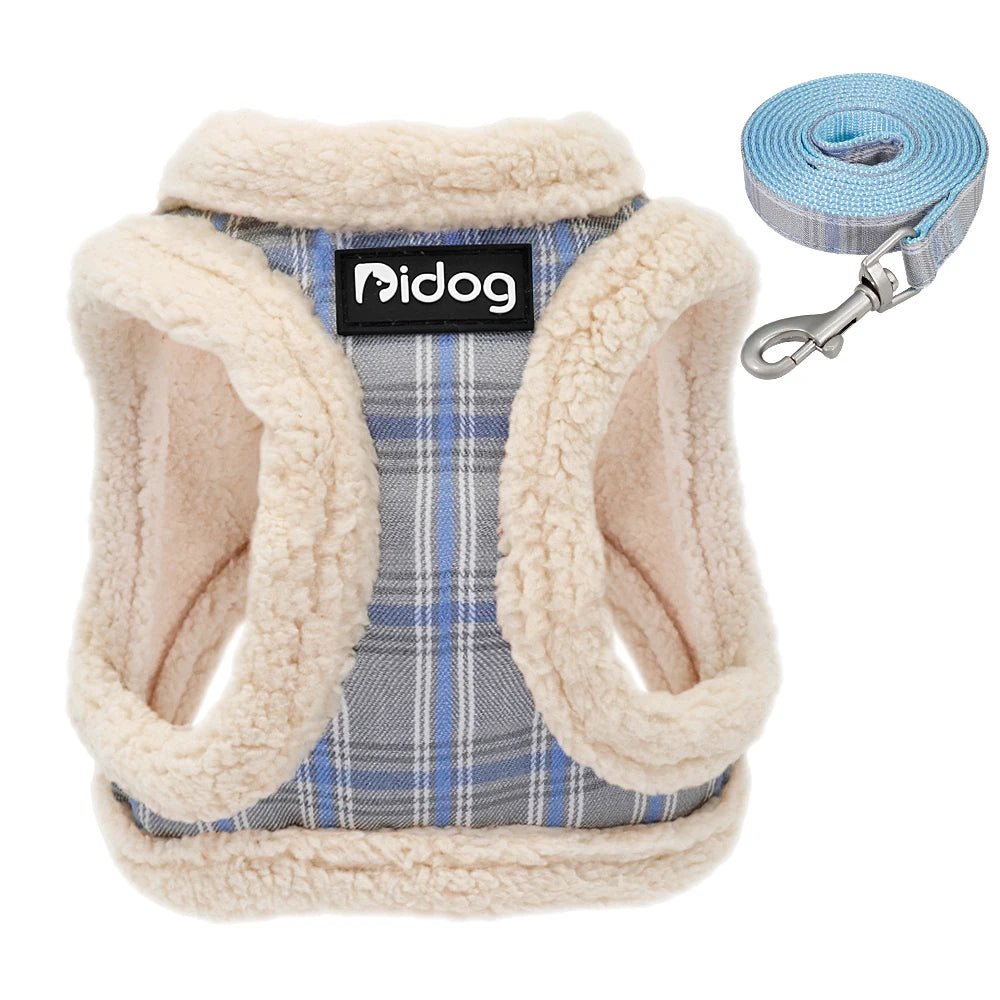 Elevate your pet’s style and comfort with this exclusive luxury harness set. Handcrafted with premium plush faux fur and elegant plaid detailing, this harness delivers exceptional warmth, softness, and durability for the most discerning pets - Luxempirez