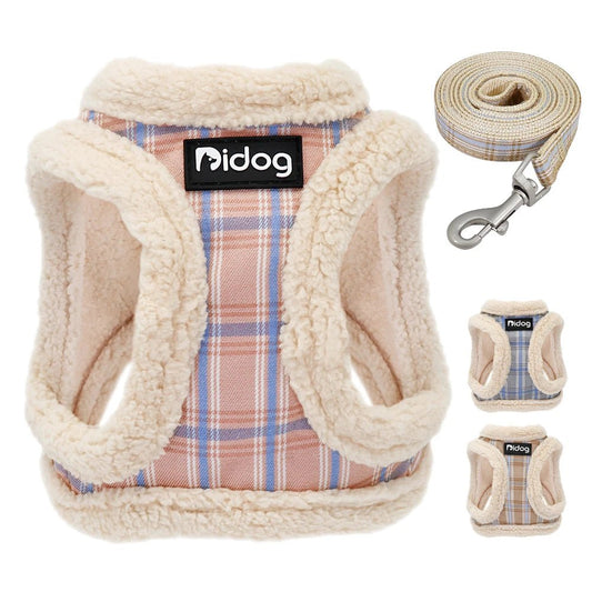 Elevate your pet’s style and comfort with this exclusive luxury harness set. Handcrafted with premium plush faux fur and elegant plaid detailing, this harness delivers exceptional warmth, softness, and durability for the most discerning pets - Luxempirez