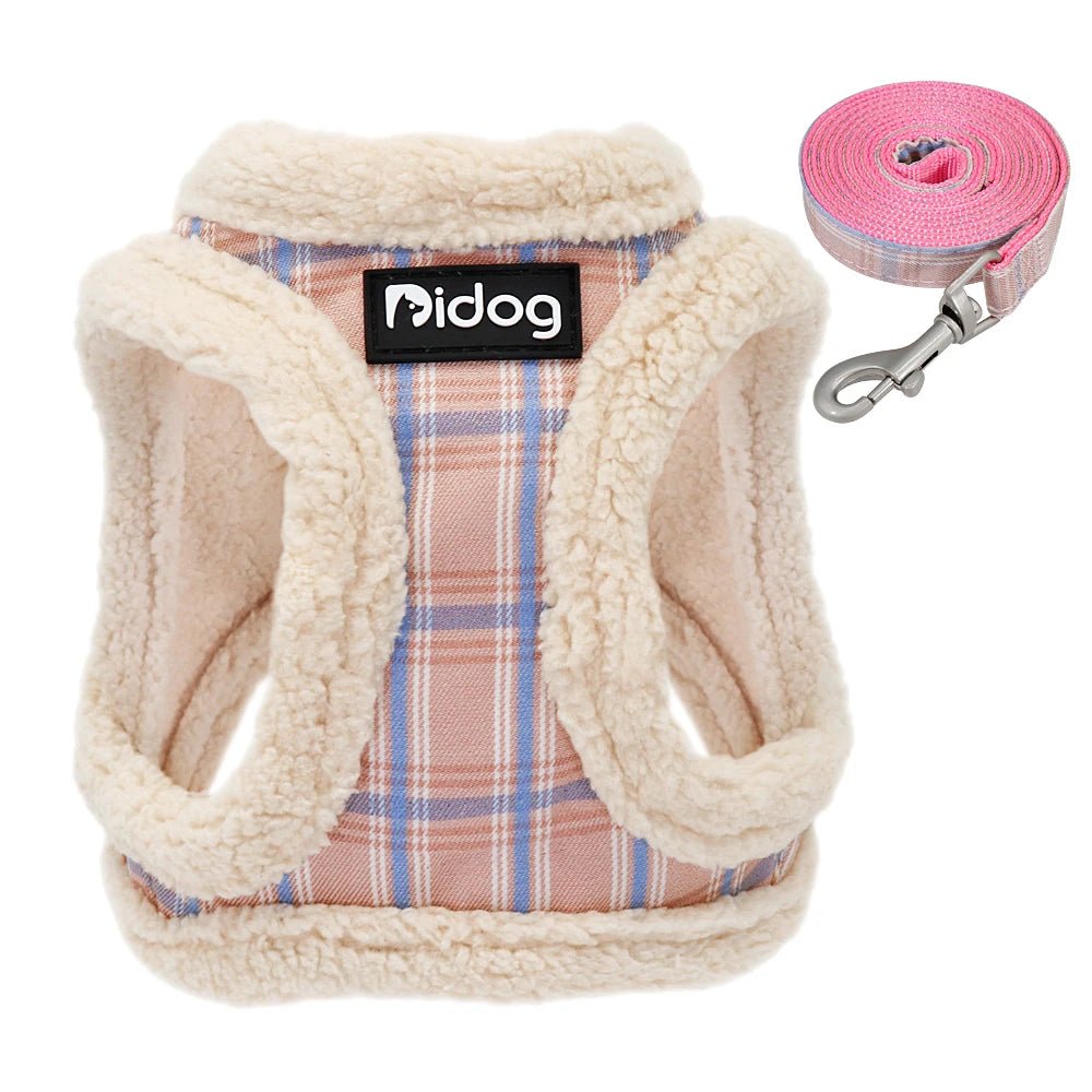 Elevate your pet’s style and comfort with this exclusive luxury harness set. Handcrafted with premium plush faux fur and elegant plaid detailing, this harness delivers exceptional warmth, softness, and durability for the most discerning pets - Luxempirez