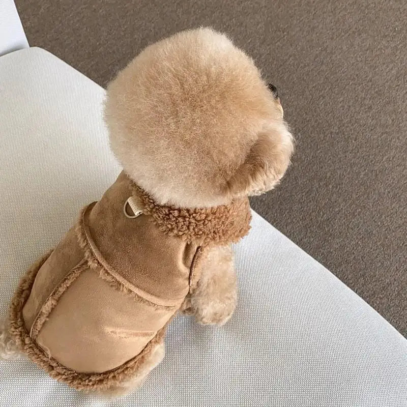 Elevate your pet’s style with our luxurious dog coat, crafted from premium, ultra - soft materials for both elegance and comfort. Featuring exquisite stitching and plush shearling details, this coat is designed not just to turn heads. - Luxempirez