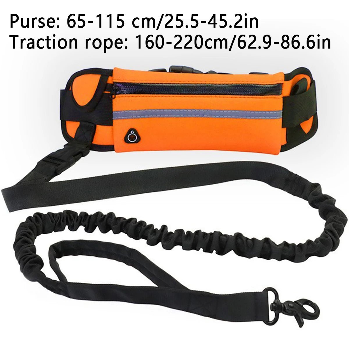 Enjoy hands‑free runs and walks with this adjustable waist leash set, featuring a durable nylon belt, shock‑absorbing bungee leash and secure metal clips. - Luxempirez