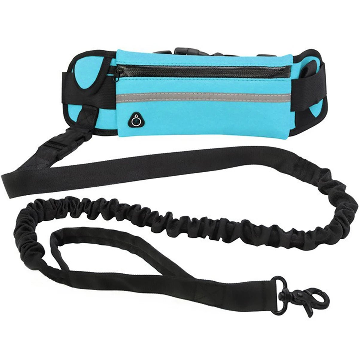 Enjoy hands‑free runs and walks with this adjustable waist leash set, featuring a durable nylon belt, shock‑absorbing bungee leash and secure metal clips. - Luxempirez