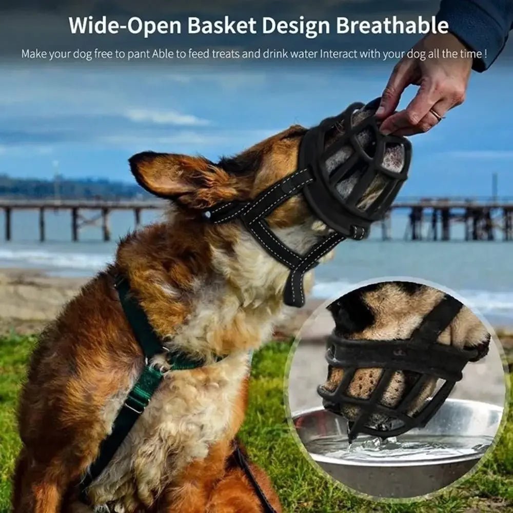 Experience premium safety and refined design with our luxury dog muzzle, crafted for ultimate protection and comfort. Made from durable, high - quality materials, this elegant muzzle ensures secure fit while allowing easy breathing and comfort for your dog. - Luxempirez