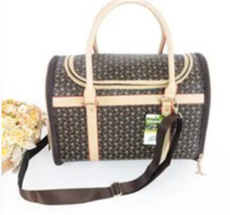Experience ultimate elegance with this luxury pet carrier, designed for discerning owners who seek both refinement and comfort on every journey. The exclusive pattern, inspired by high - end fashion houses. - Luxempirez