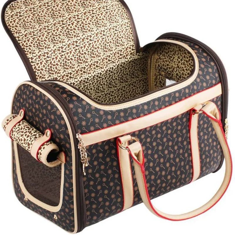 Experience ultimate elegance with this luxury pet carrier, designed for discerning owners who seek both refinement and comfort on every journey. The exclusive pattern, inspired by high - end fashion houses. - Luxempirez
