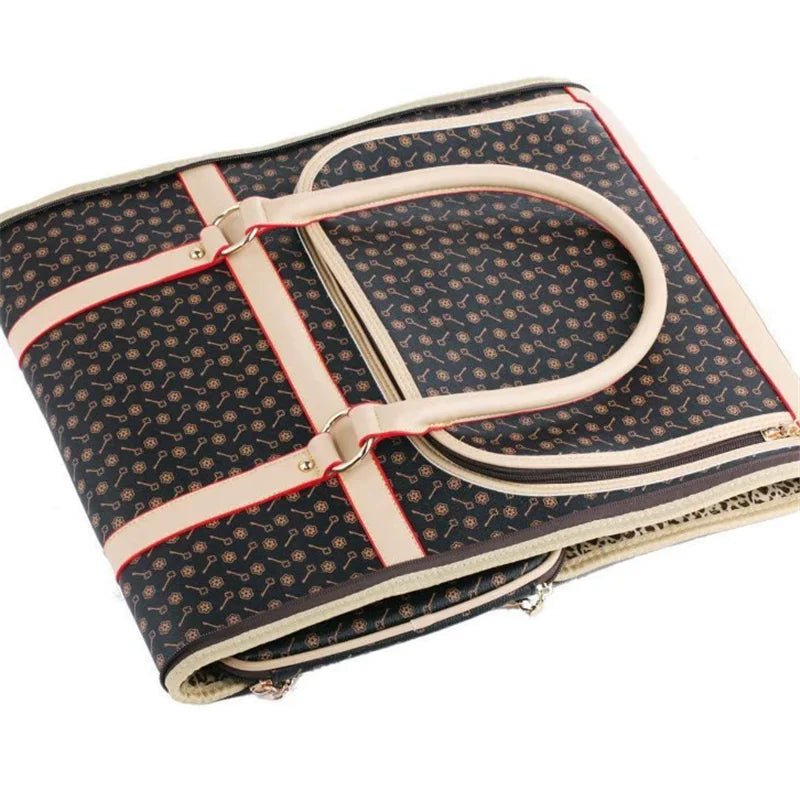 Experience ultimate elegance with this luxury pet carrier, designed for discerning owners who seek both refinement and comfort on every journey. The exclusive pattern, inspired by high - end fashion houses. - Luxempirez
