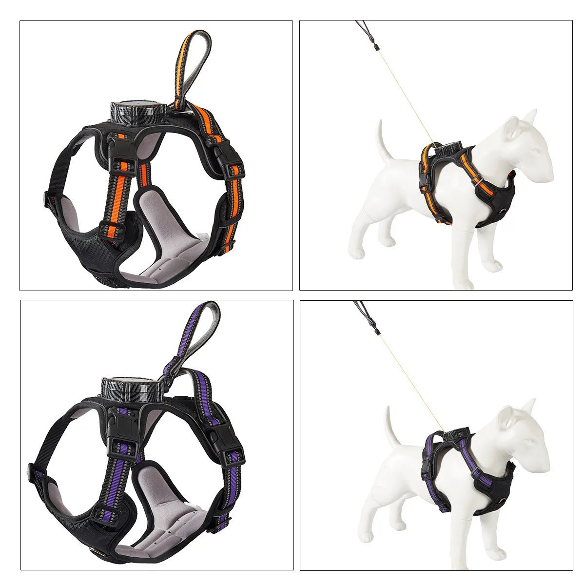 Explosion‑proof no‑pull harness with integrated retractable leash for safe, hands‑free control and maximum comfort during every walk or run. - Luxempirez